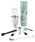 Eight-piece cocktail making kit contents