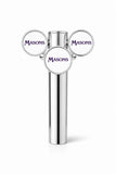 3-Way Gamma Beer Font – Chrome Triple Tap Drinks Tower