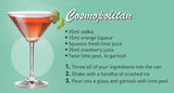 Cosmopolitan cocktail serving suggestion
