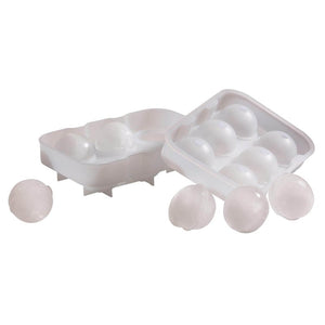 6 Cavity Clear Silicone Ice Ball Mould