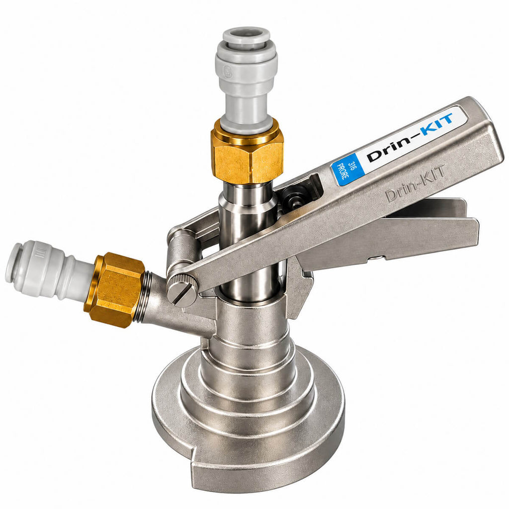 M Type Keg Coupler with brass pushfit fittings