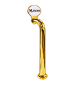 12-inch Oval Lollipop walking stick, gold, through-the-bar
