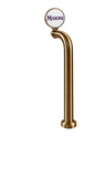 12-inch Round Lollipop walking stick, antique-brass, through-the-bar