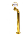 12-inch Round Lollipop walking stick, gold, through-the-bar