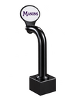 8-inch Slimline oval, black, Clamp On, standard black pedestal