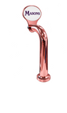 8-inch Slimline Oval Lollipop, copper, through-the-bar, Masons logo