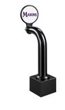 8-inch Slimline round, black, Clamp On, standard black pedestal