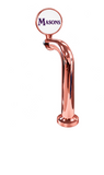 8-inch Slimline round, copper, through-the-bar, Masons badge