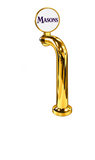8-inch Slimline round, gold, through-the-bar, Masons badge