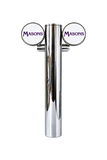 Two-Way Beta Beer Font in chrome finish on transparent background