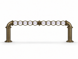 Brewhouse 10-way bridge antique-brass, Through the Bar, Masons badges, without taps or handles