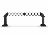 Brewhouse 10-way bridge black, Clamp On, Masons badges, without taps or handles