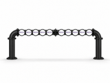 Brewhouse 10-way bridge black, Through the Bar, Masons badges, without taps or handles