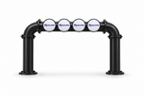 Brewhouse 4-way bridge black, Through the Bar, Masons badges, without taps or handles
