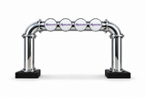 Brewhouse 4-way bridge chrome, Clamp On, Masons badges, without taps or handles