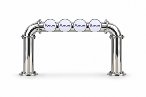 Brewhouse 4-way bridge chrome, Through the Bar, Masons badges, without taps or handles