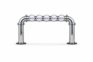 Brewhouse 5-way bridge chrome, Through the Bar, Masons badges, without taps or handles