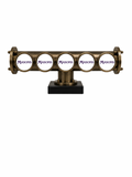 Harry Mason Brewhouse 5-way Lowrider in antique brass, clamp-on with black base mounting, Masons logos