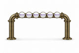 Brewhouse 6-way bridge antique-brass, Through the Bar, Masons badges, without taps or handles