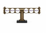 Harry Mason Brewhouse 6-way Lowrider in antique brass, clamp-on mounting, with Masons logos