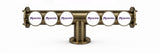 Harry Mason Brewhouse 6-way Lowrider in antique brass, through-the-bar mounting, with Masons logos