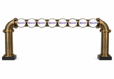 Brewhouse 8-way bridge antique-brass, Clamp On, Masons badges, without taps or handles, plain white background