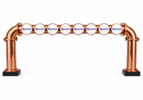 Brewhouse 8-way bridge copper, Clamp On, Masons badges, without taps or handles, plain white background