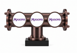 Brewhouse 3-way Lowrider in brushed Antique Copper, clamp-on with black base mounting
