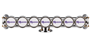 Masons Brewhouse 7-way Lowrider beer font in Chrome, through-the-bar mounting