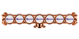 Masons Brewhouse 7-way Lowrider beer font in Copper, through-the-bar mounting