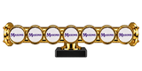 Masons Brewhouse 7-way Lowrider beer font in Gold, clamp-on mounting with black base