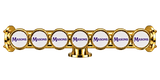 Masons Brewhouse 7-way Lowrider beer font in Gold, through-the-bar mounting