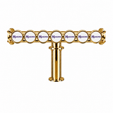 Brewhouse 7-way T-bar in Gold, through-the-bar mounting