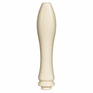 Cream shaped beer engine handle on a white background