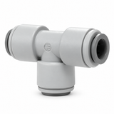 Grey 3/16-inch equal tee push-fit connector