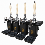 Four-pull beer engine – chrome and black, cream
