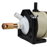 Half-pint water-jacketed cabinet cylinder upper connection and mounting detail