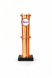 Harry Mason Brewhouse Alpha single beer font in Copper, clamp on mounting, with Masons badge
