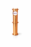 Harry Mason Brewhouse Alpha single beer font in Copper, through the bar mounting, with Masons badge
