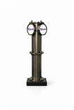 Harry Mason Brewhouse Beta twin beer font in Antique Brass, clamp-on mounting, with Masons badges