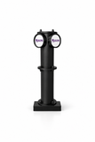 Harry Mason Brewhouse Beta twin beer font in Black, clamp-on mounting, with Masons badges
