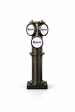 Harry Mason Brewhouse Gamma triple beer font in Antique Brass, clamp-on mounting, with Masons badges