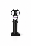 Harry Mason Brewhouse Gamma triple beer font in Black, clamp-on mounting, with Masons badges
