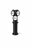 Harry Mason Brewhouse Gamma triple beer font in Black, through-the-bar mounting, with Masons badges