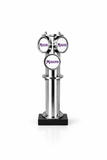 Harry Mason Brewhouse Gamma triple beer font in Chrome, clamp-on mounting, with Masons badges