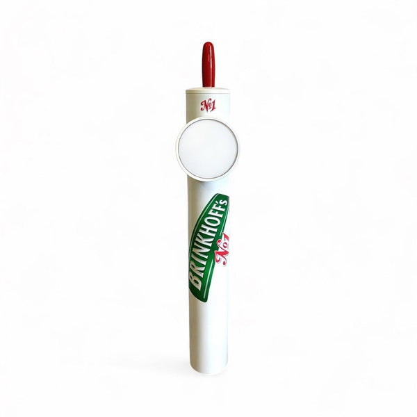 Harry Mason Alpha single beer font with white Brinkhoff’s custom vinyl wrap