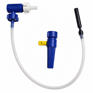 Pint365 flexible ale extractor for a firkin with blue body, filter and clear tubing