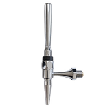 Refurbished chrome Excelsior beer tap with lever handle, threaded inlet and tapered nozzle