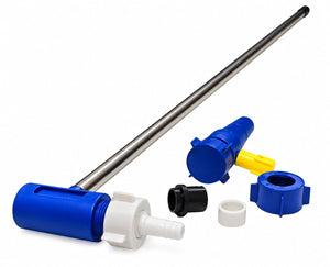 Harry Mason 4/195 single rigid ale extractor with 28-inch stainless steel tube and one blue extractor body, no extra body