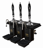 Three-Pull Aston Beer Engine – chrome and black with black handles